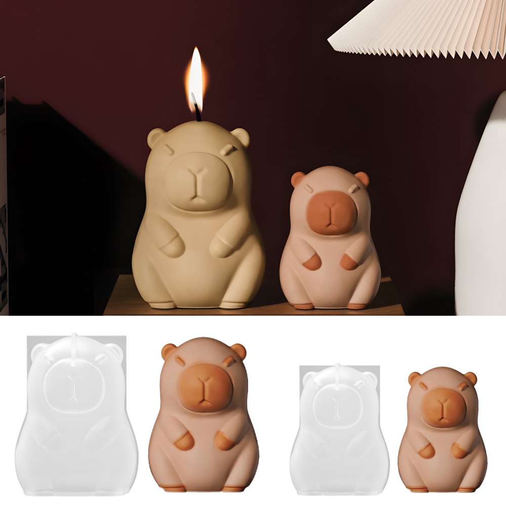 Candle Making Party - ยืน Capybara กลิ่นเทียนแม่พิมพ์ซิลิโคน 3D สัตว์เรซิ่นพลาสเตอร์ทําอุปกรณ์ Handmade