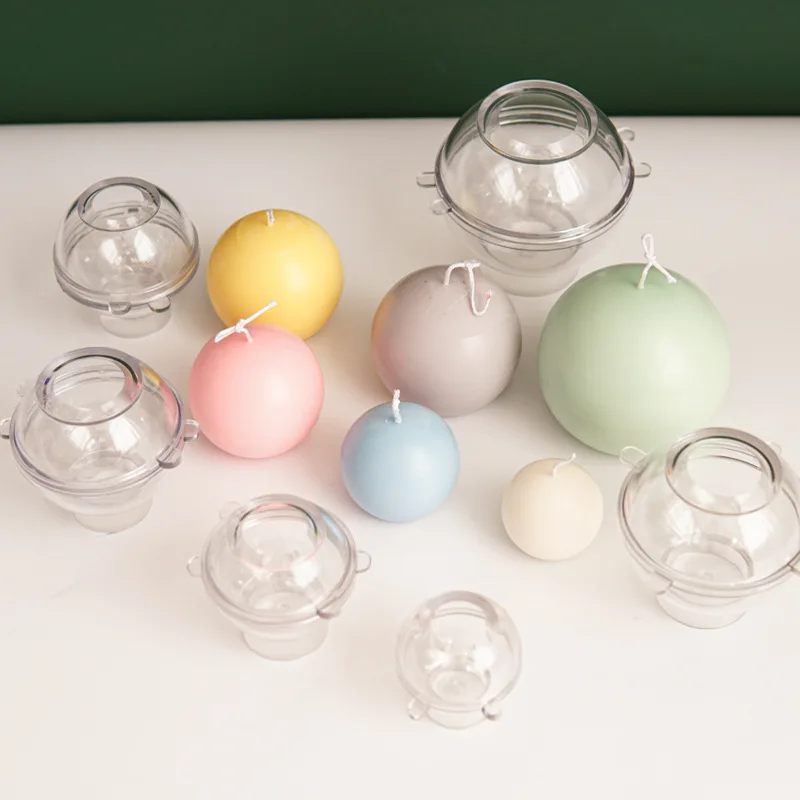 Candle Making Party - 5-8 ซม.ทรงกลมเทียนแม่พิมพ์พลาสติกตกแต่งบ้าน DIY CRAFT เทียนทําอุปกรณ์ PC