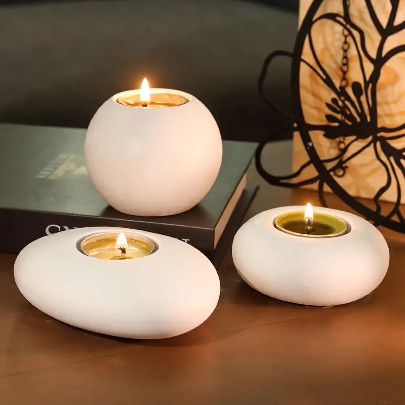 Candle Making Party - ที่ใส่เทียนทีไลท์แม่พิมพ์ซิลิโคนเรซิน,ลูกบอลคริสตัล/ทรงกลมอีพ็อกซี่เรซินแม่พิมพ์,รูปไข่ยิปซั่มคอนกรีตกระถางดอกไม้ทำแม่พิมพ์