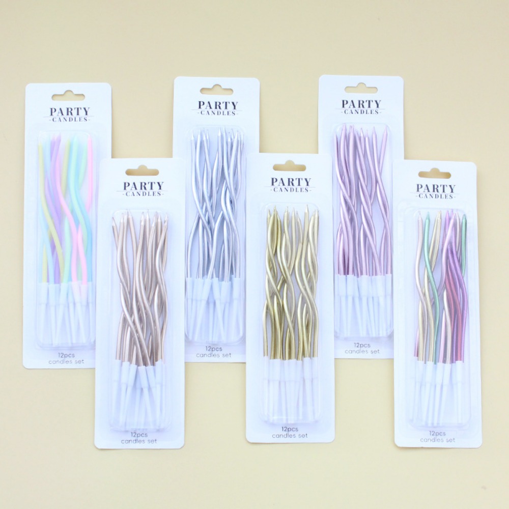 Candle Making Things - 12/48pcs/1case Birthday Candles Spiral Cake Candles