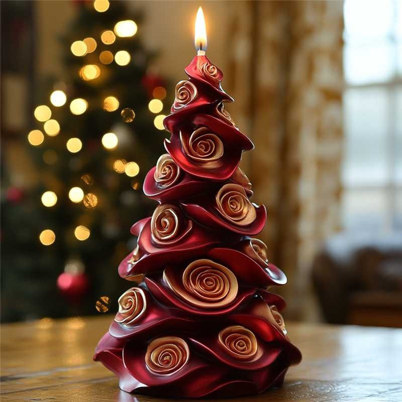 Candle Making Party - แม่พิมพ์ซิลิโคนเทียนรูปต้นคริสต์มาส 3 มิติ สำหรับงานปาร์ตี้คริสต์มาส DIY ตกแต่งบ้าน