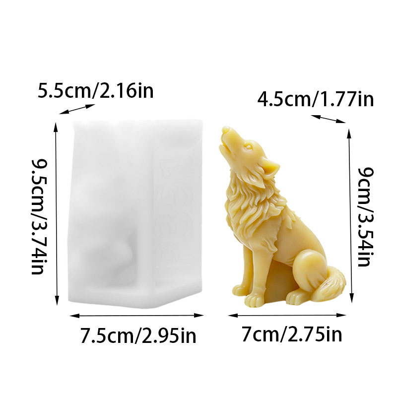 แม่พิมพ์เทียนรูปหมาป่าบนทุ่งหิ - Candle Making Supplies Wholesale บทวิจารณ์และราคา