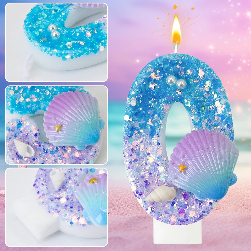 เทียนวันเกิดเปลือกสีม่วงแบบตัว - Candle Making Things บทวิจารณ์และราคา