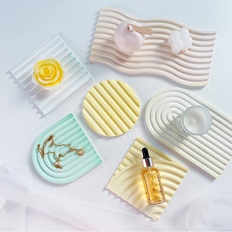 DIY ลาย Wave ถาดแม่พิมพ์สําหรั - Candle Making Things บทวิจารณ์และราคา