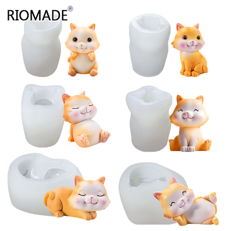 แม่พิมพ์ซิลิโคนรูปแมว 6 แบบ 3  - Candle Making Supplies Wholesale บทวิจารณ์และราคา